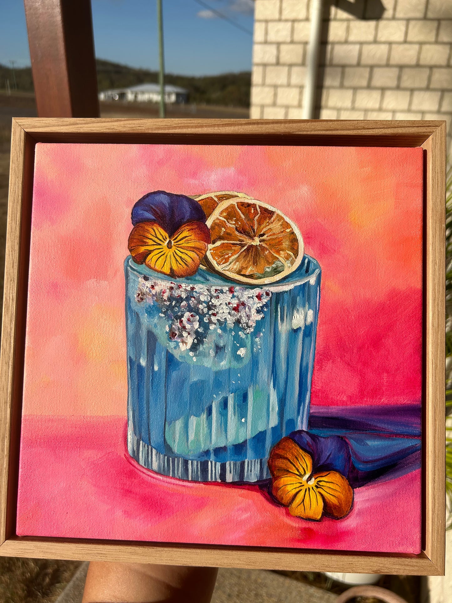 Spicy Blue Mezcal Gin Rita