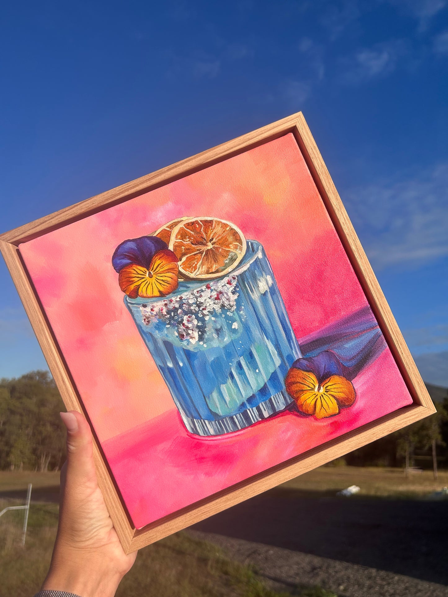 Spicy Blue Mezcal Gin Rita