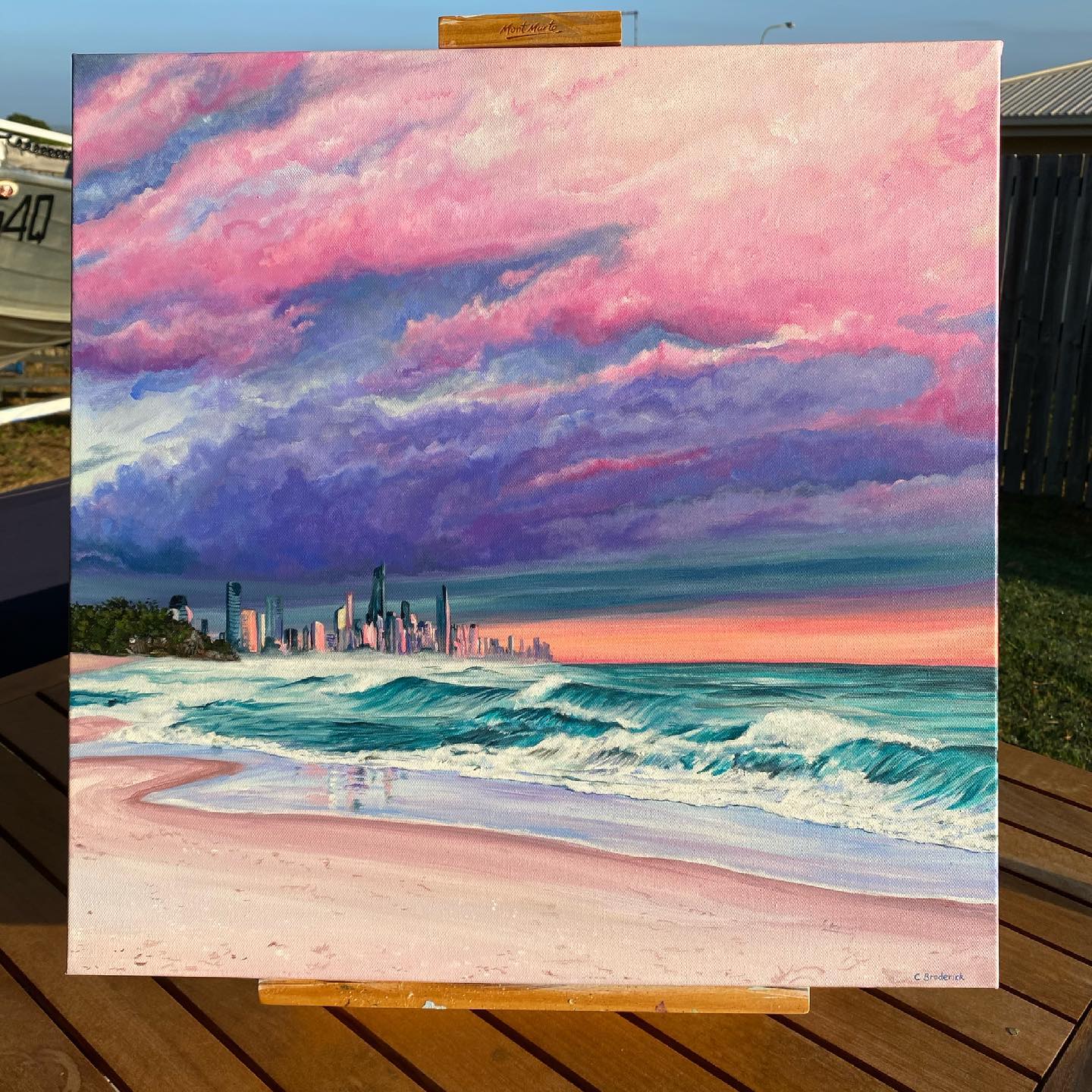 Original Canvas | Sunrise Over Surfers