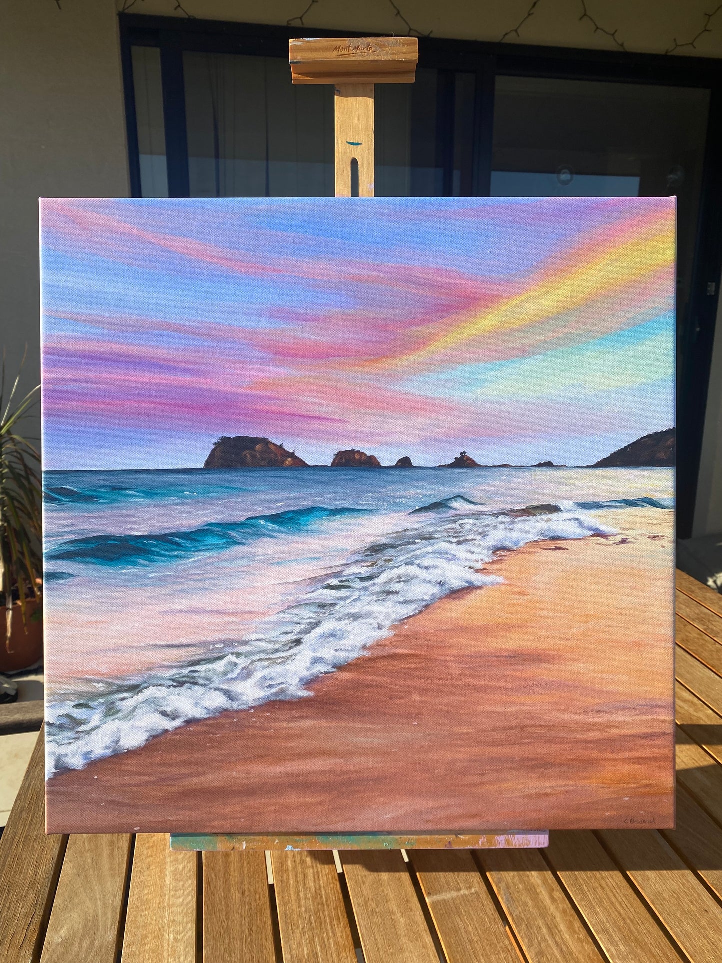 Original Canvas | Sunset at Five Rocks
