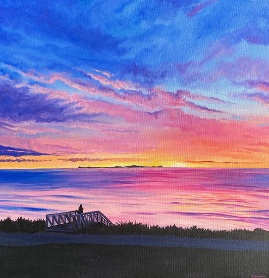 Original Canvas | Sunrise Over Yeppoon Main Beach