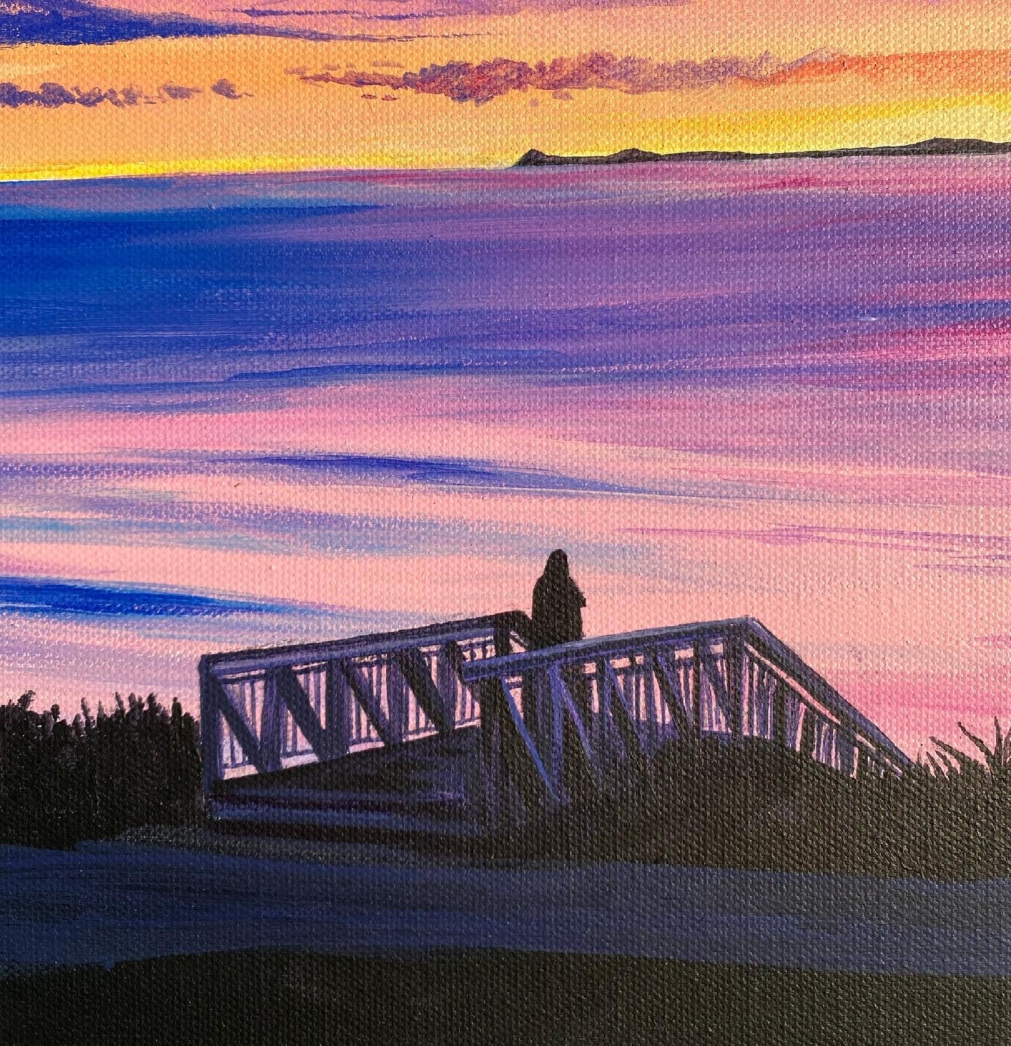 Original Canvas | Sunrise Over Yeppoon Main Beach