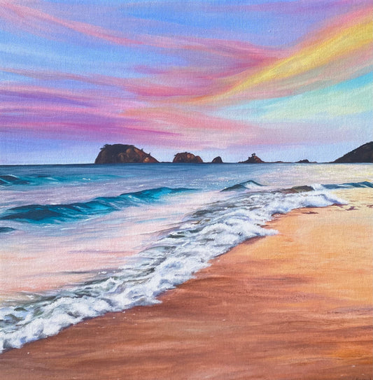 Original Canvas | Sunset at Five Rocks