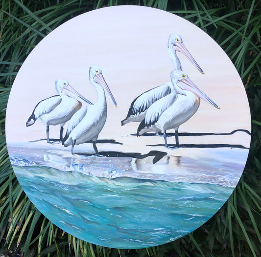 Original Canvas | Pelicans at Fraser Island